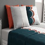 ATELIER DU COTON Parure de drap 100% coton 57fils antan. Coloris disponibles : Gris