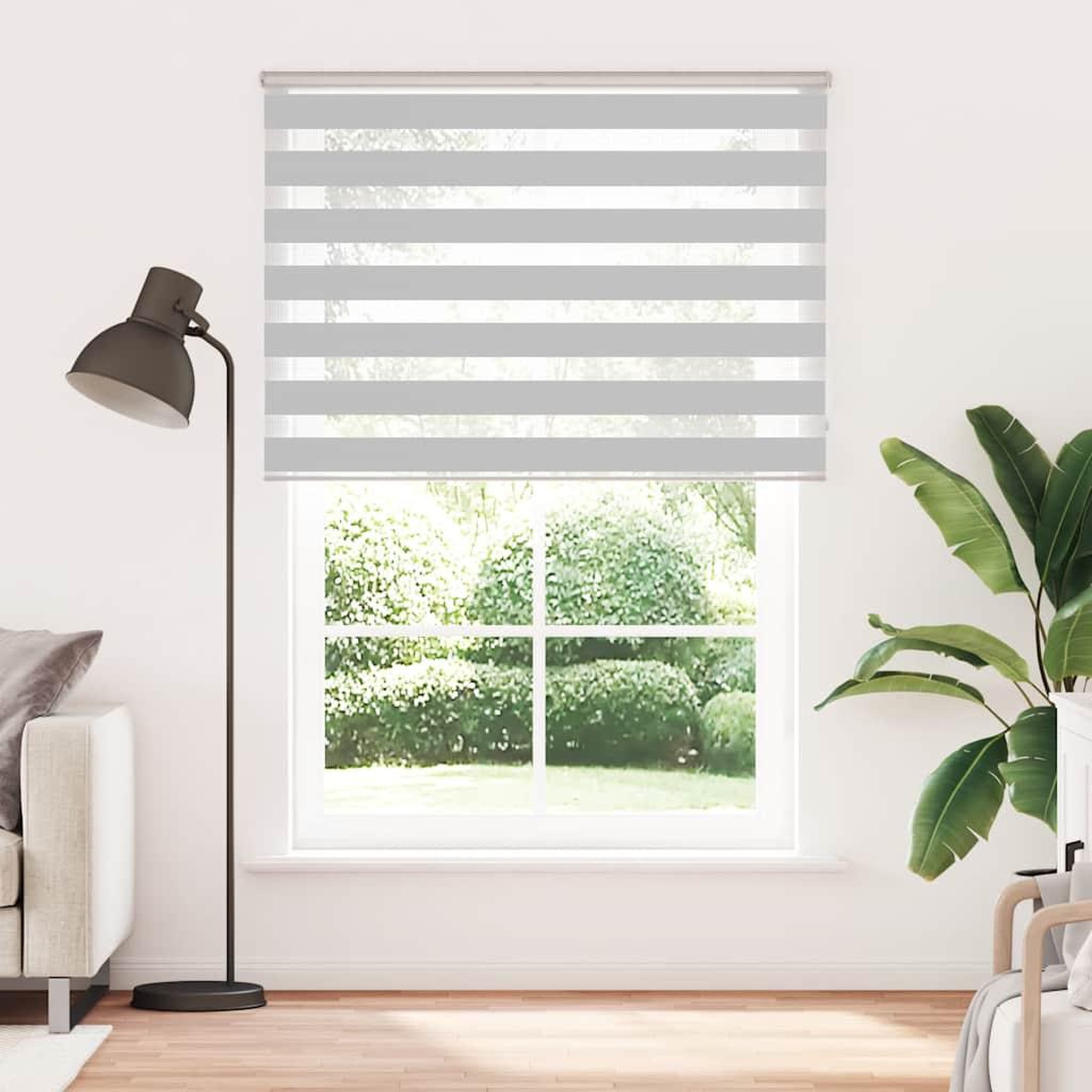 Voir la diapositive 2 : VIDAXL Store zebre gris clair largeur du tissu 160,9 cm polyester