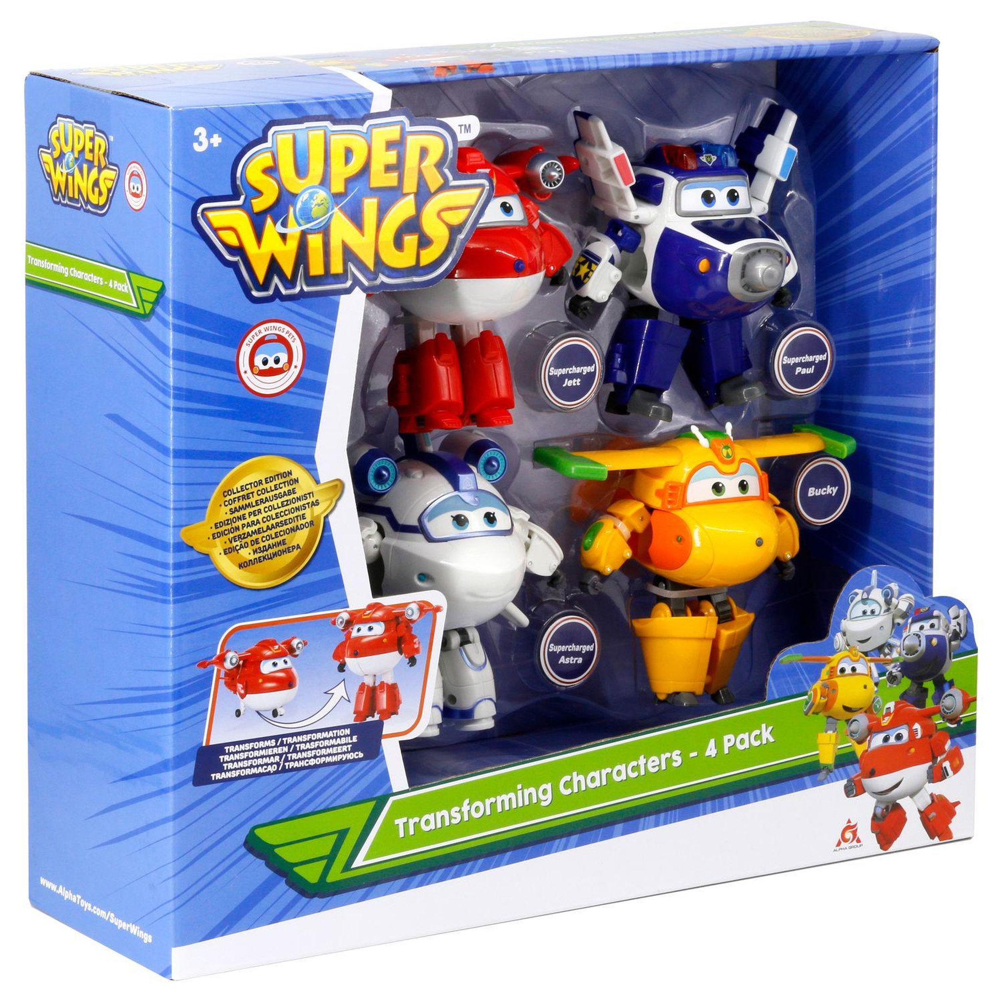 Voir la diapositive 2 : Auldey Figurines x4 Super Wings transforming 