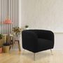 Voir la diapositive 5 : Paris Prix Fauteuil Design Bouclette  Reuben  75cm Noir