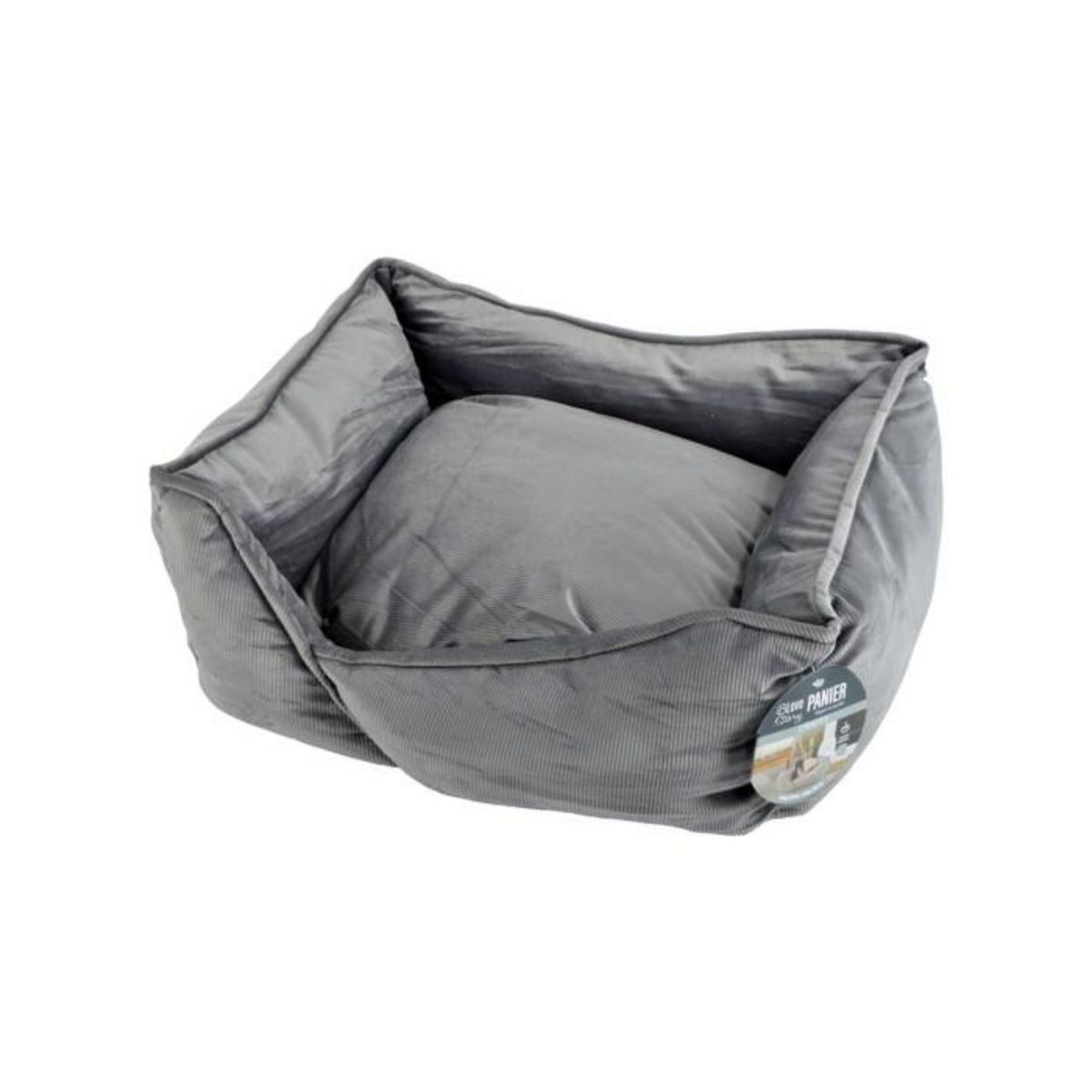 Paris Prix Panier Chien & Chat Velours  Crafty  55cm Gris