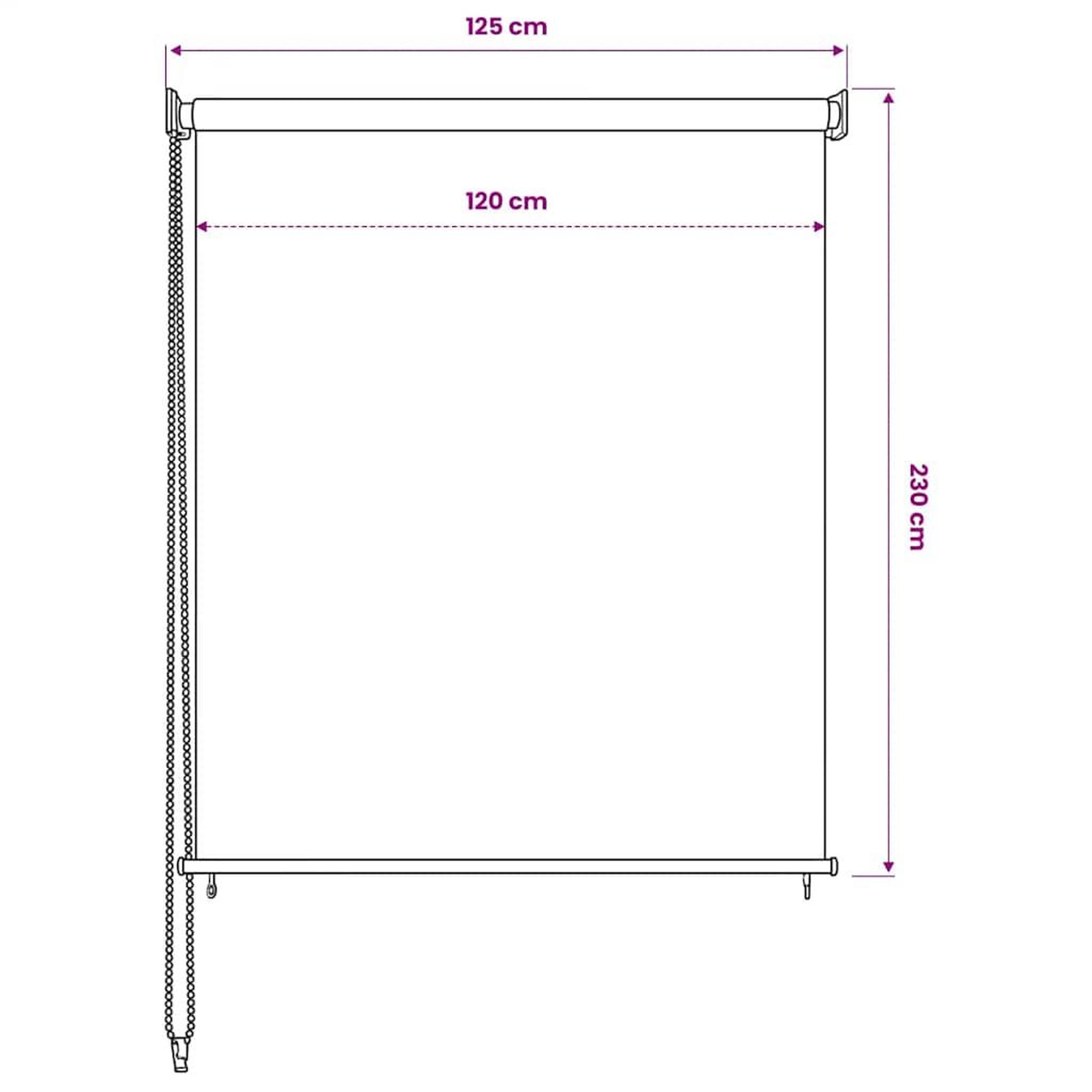 Voir la diapositive 6 : VIDAXL Store roulant d'exterieur 125 (l) x 230 (h) cm creme