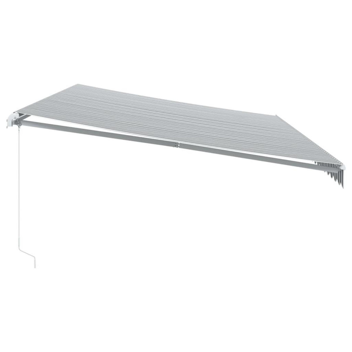 VIDAXL Auvent manuel retractable avec LED anthracite blanc 600x350 cm
