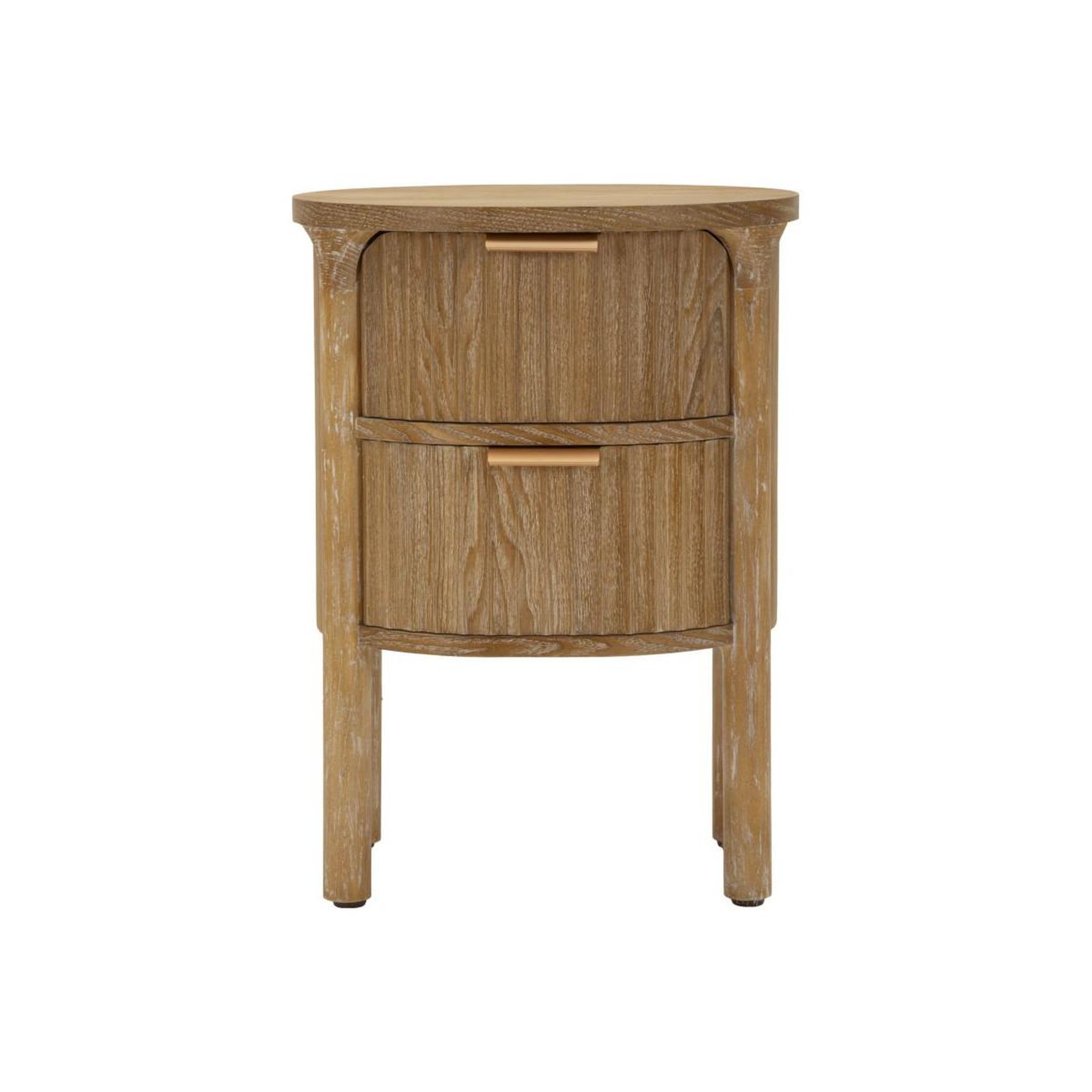 Voir la diapositive 2 : Paris Prix Table de nuit 2 tiroirs  goteborg  52cm naturel