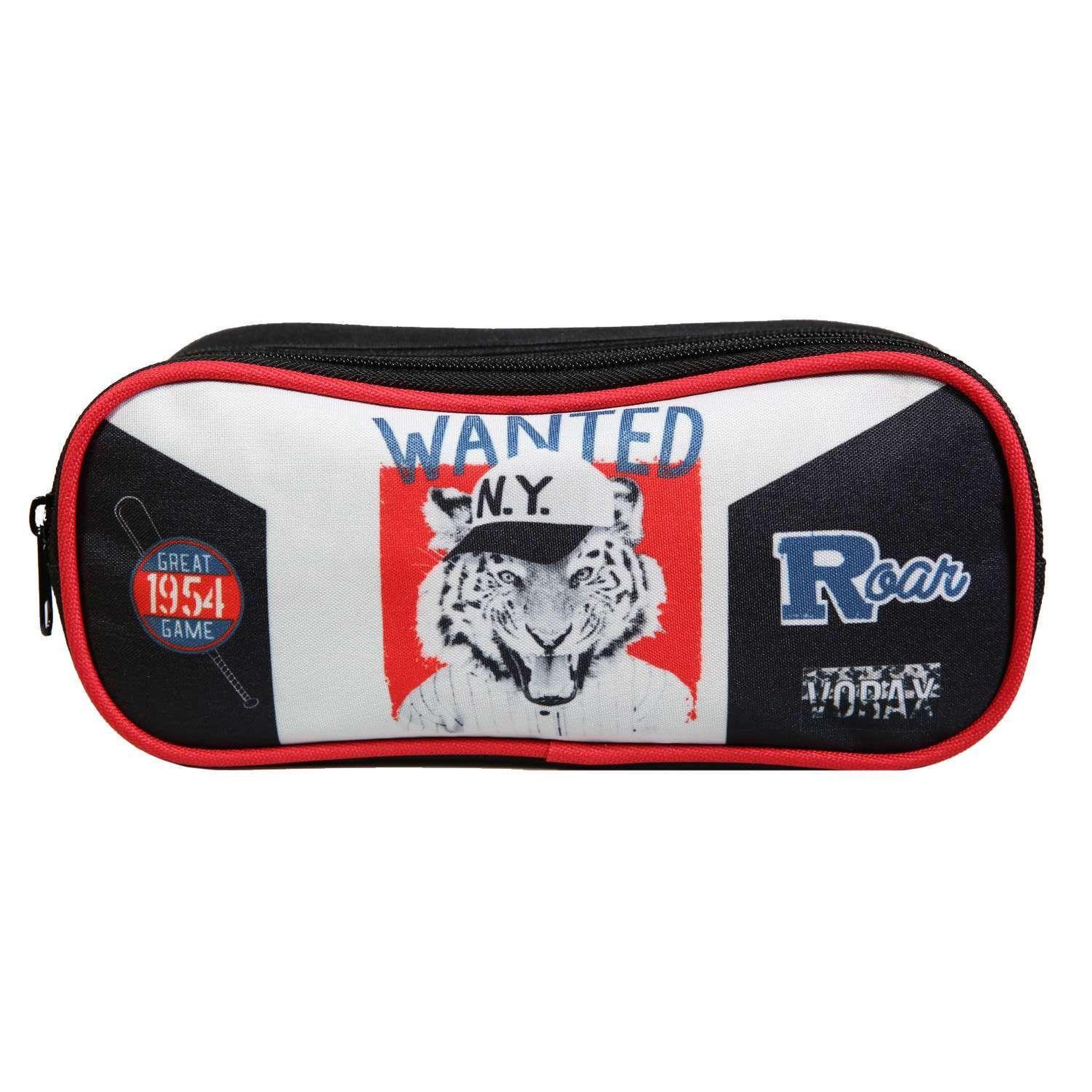 Bagtrotter BAGTROTTER Trousse scolaire 2 compartiments Vorax Tigre Noire