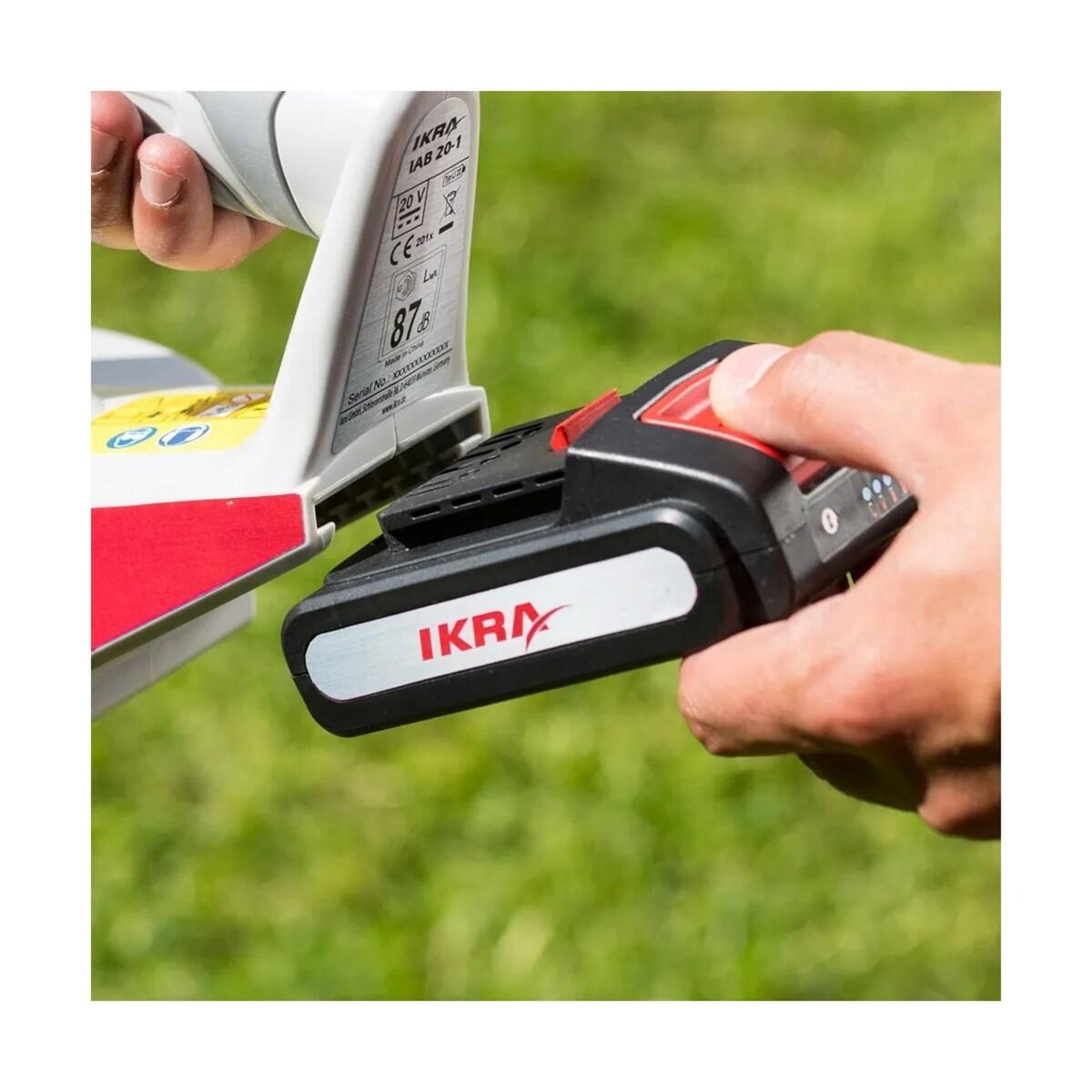 Ikra Batterie de rechange 20V- 2.0 Ah Lithium Puissance 40 Wh, légère 360 g, compatible tous outils IKRA 20V