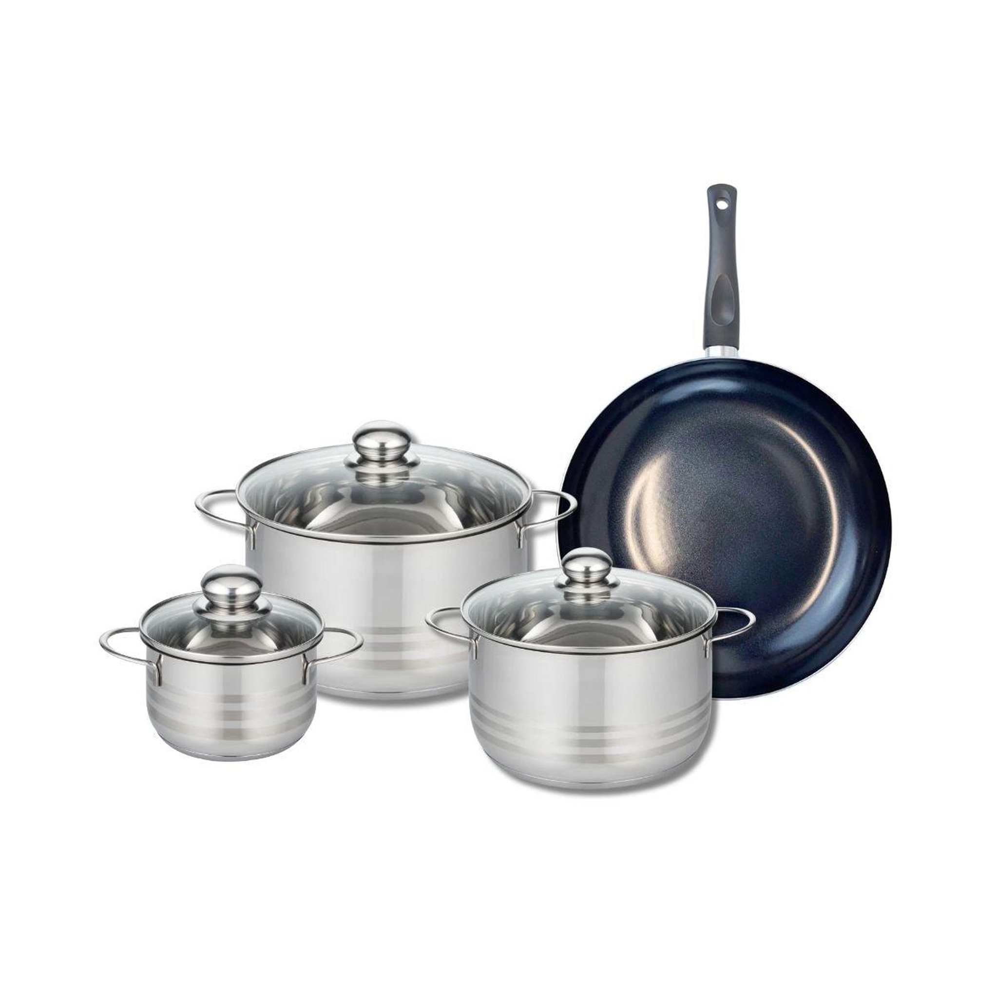 ELO Ensemble de 1 poêle de cuisson 28 cm et 3 faitouts 14, 20 et 24 cm elo prima brillant