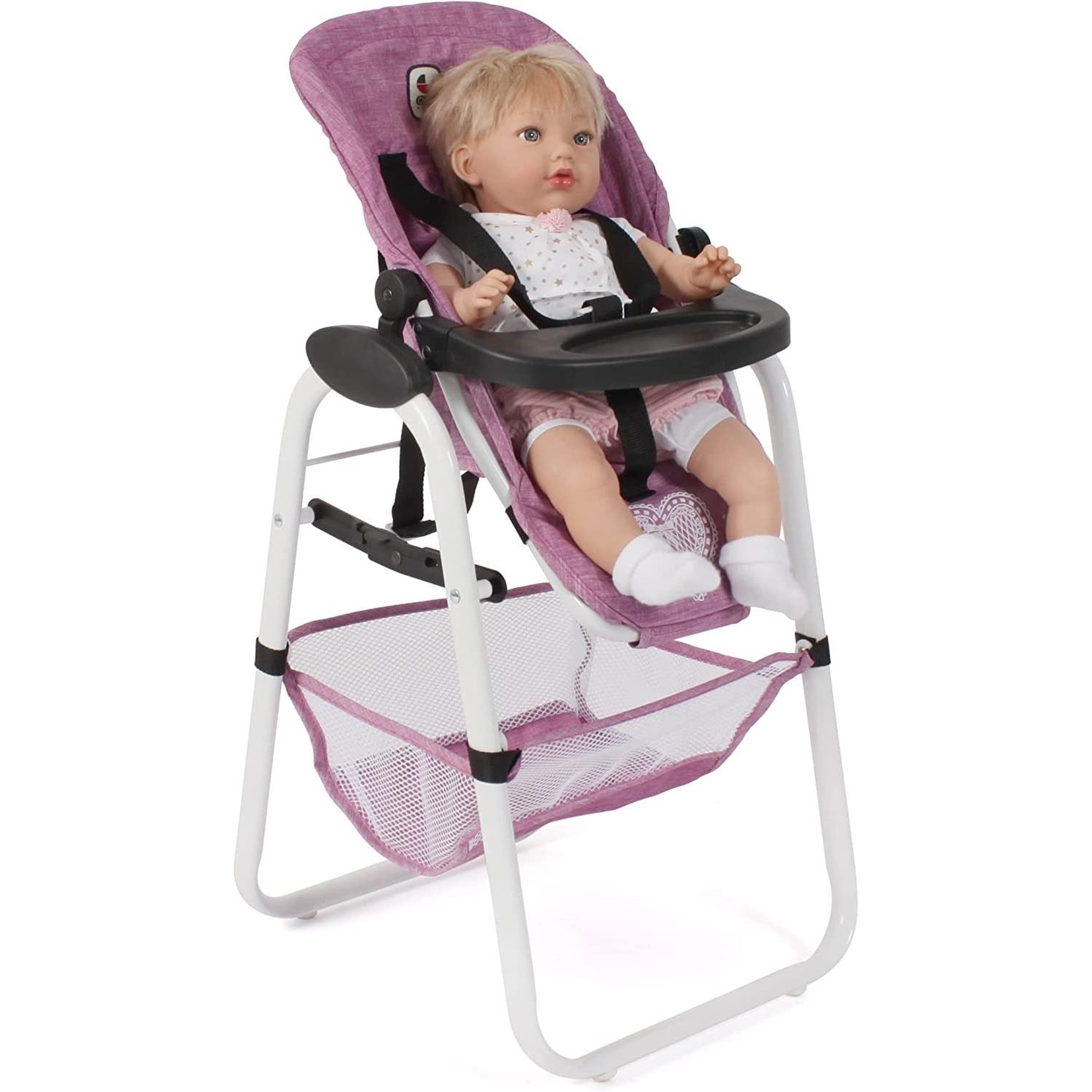Voir la diapositive 4 : BAYER CHIC 2000 Chaise haute pour poupées jean rose