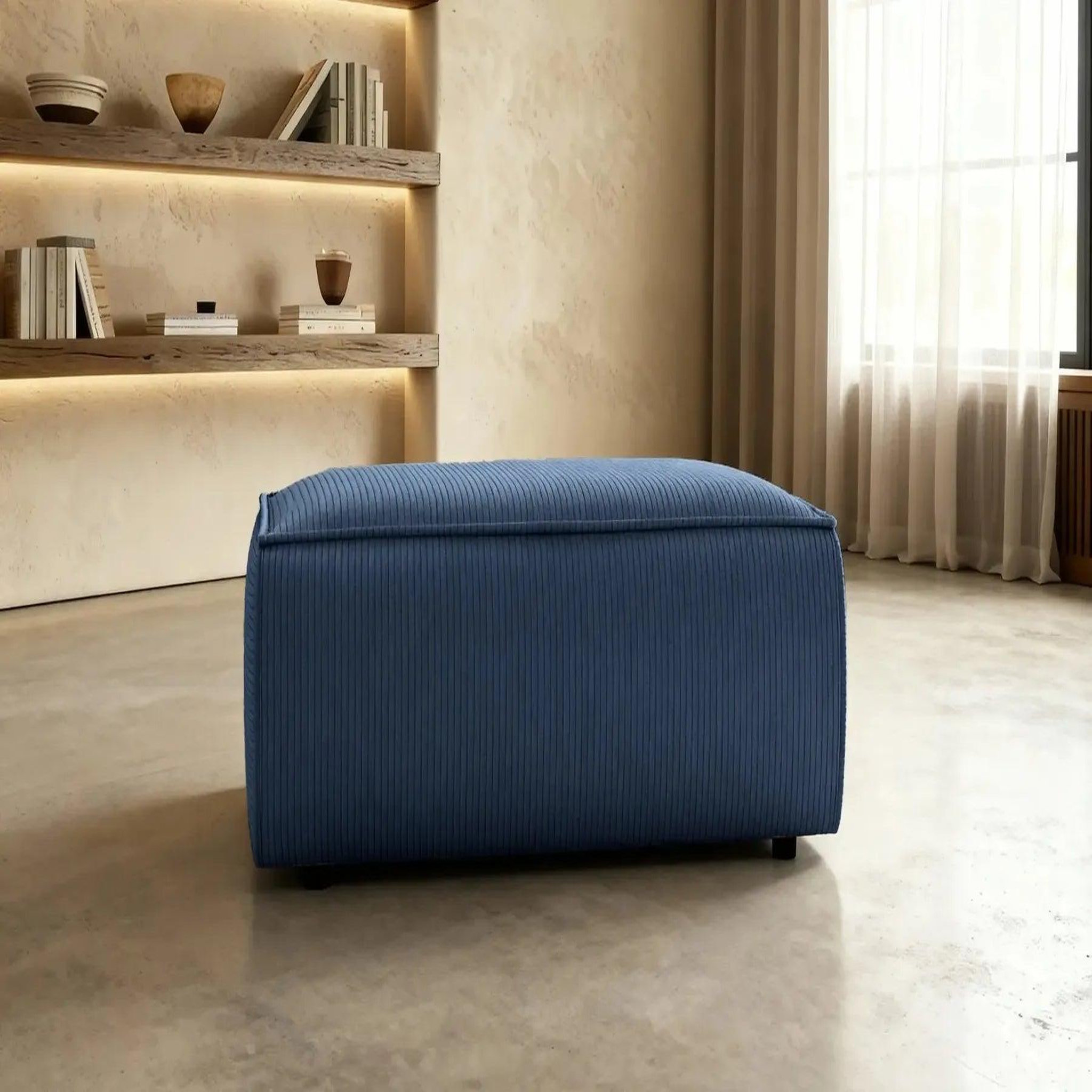 Voir la diapositive 3 : CASANOVA PARIS Jade - pouf velours côtelé