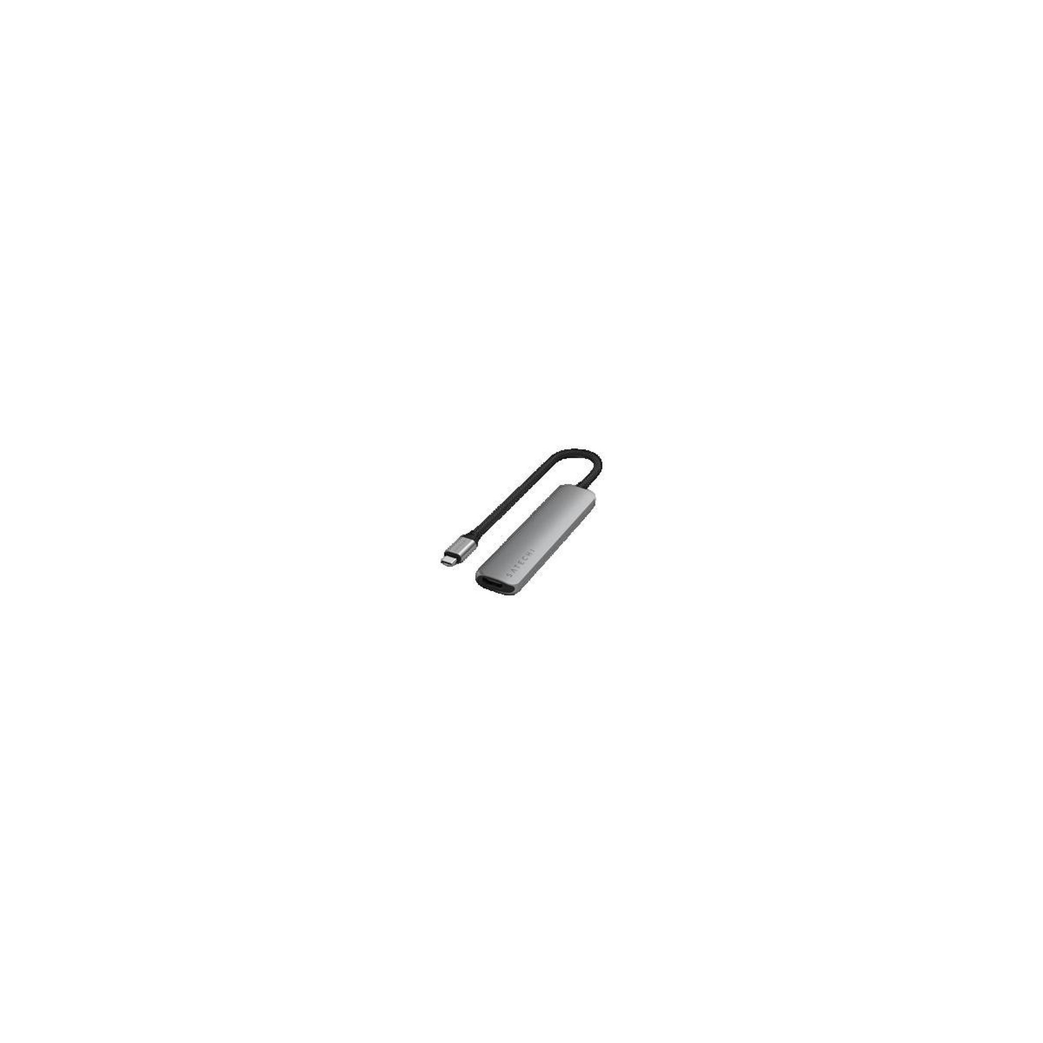 Voir la diapositive 2 : SATECHI Hub USB-C Satechi Slim Multiport 6-en-1 Gris Sidéral