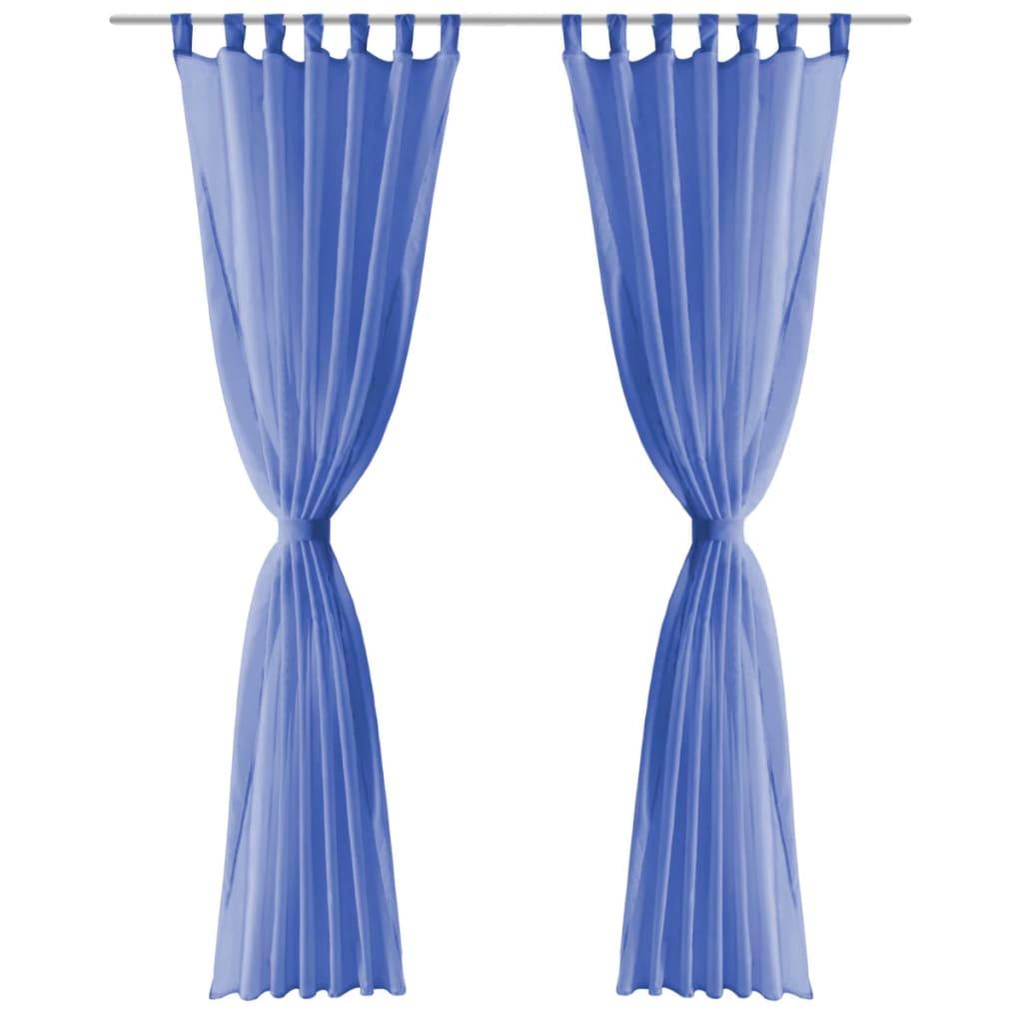 Voir la diapositive 3 : VIDAXL Rideau occultant 2 pcs Voile 140 x 245 cm Bleu royal