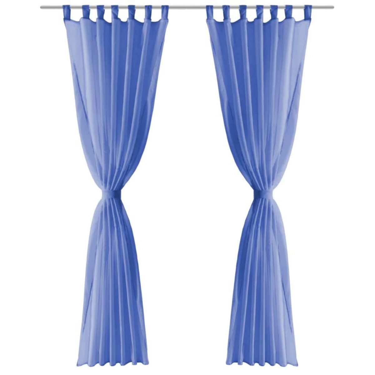 VIDAXL Rideau occultant 2 pcs Voile 140 x 245 cm Bleu royal