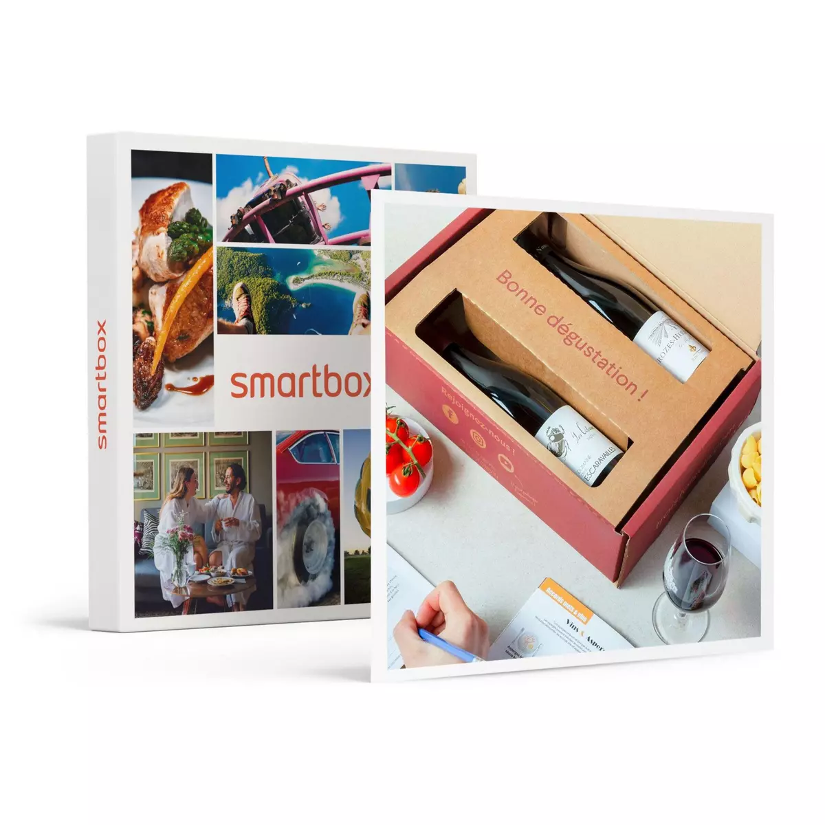 Smartbox Abonnement de 6 mois : 2 grands vins rouges par mois et livret de dégustation - Coffret Cadeau Gastronomie