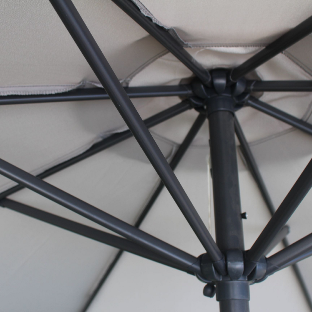 CONCEPT USINE Parasol droit rond diamètre 3 m écru PORTOFINO