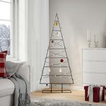 VIDAXL Arbre de Noël en metal pour decoration noir 150 cm