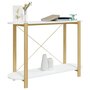 Voir la diapositive 4 : VIDAXL Table console Blanc 110x38x75 cm Bois d'ingenierie