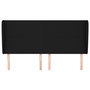 Voir la diapositive 3 : VIDAXL Tete de lit avec oreilles Noir 203x23x118/128 cm Tissu