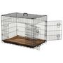 Voir la diapositive 5 : PAWHUT Cage caisse de transport pliante pour chien poignée, plateau amovible, coussin fourni 92 x 57 x 62,5 cm