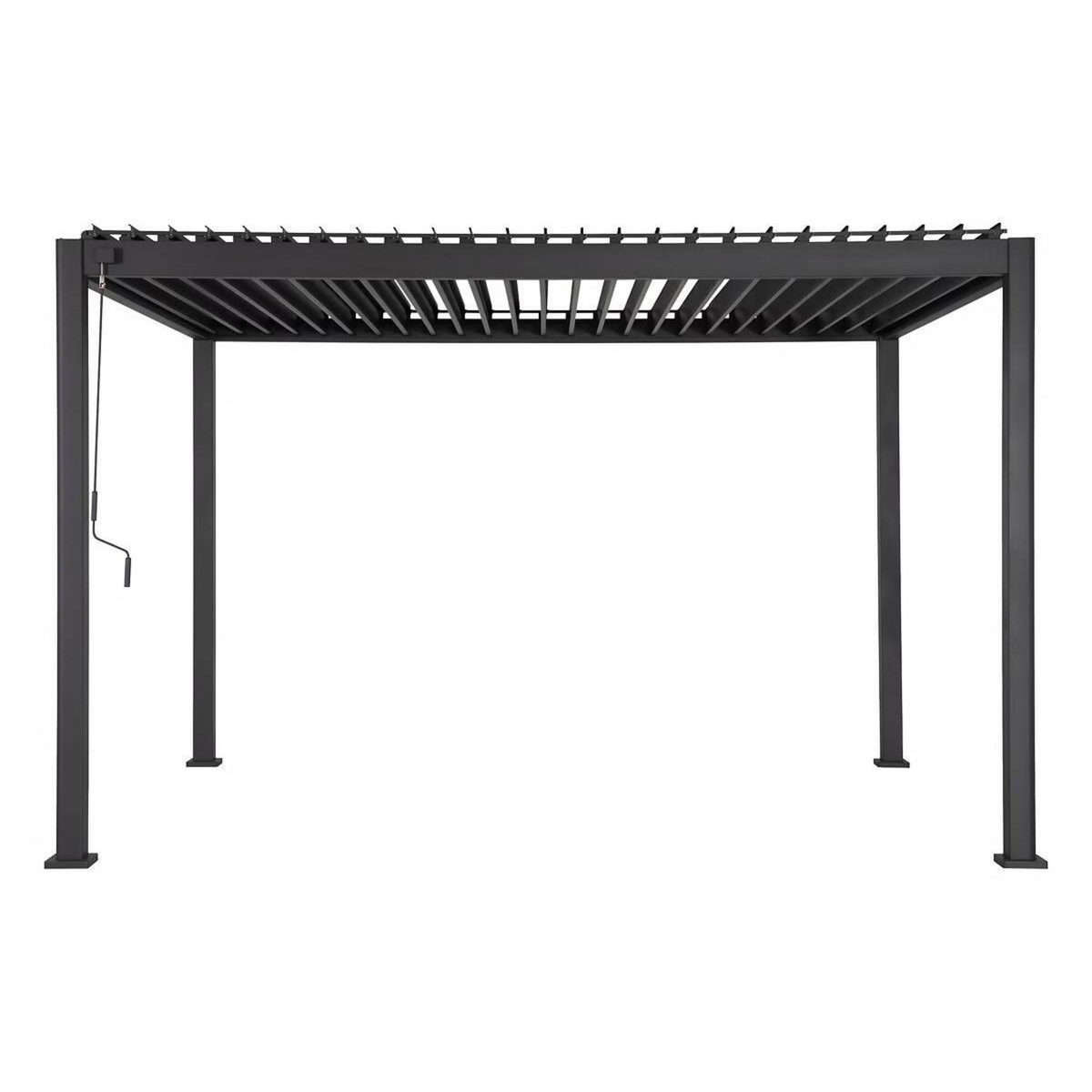 HESPERIDE Pergola bioclimatique Evora Graphite - 4 x 3 m - Hespéride