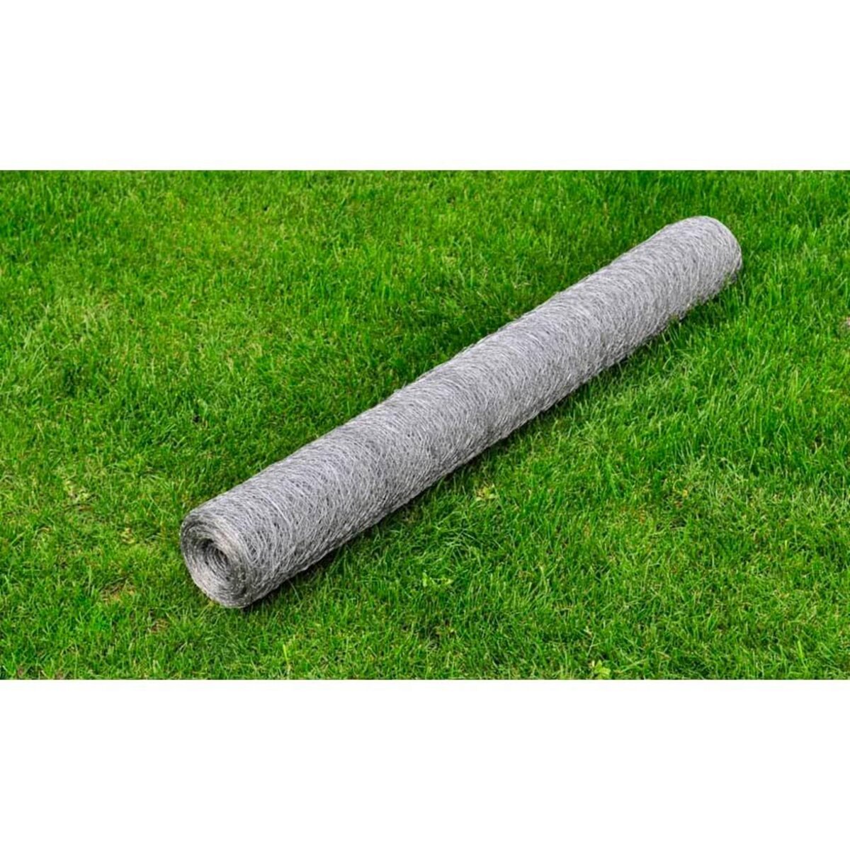 VIDAXL Grillage pour voliere Acier galvanise 25 x 0,5 m Argente