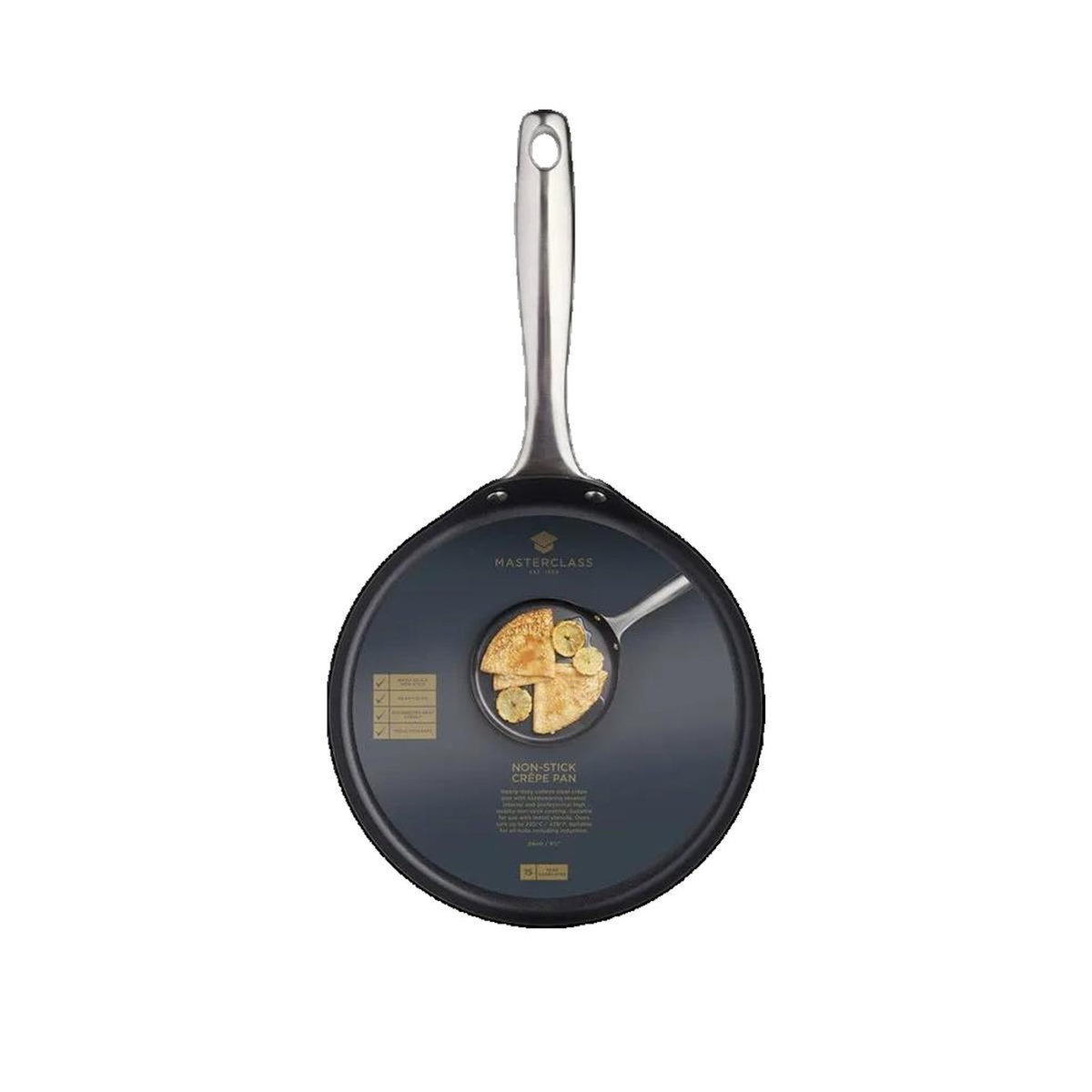 ASTER Poêle à crêpes Aster en acier au carbone 24 cm