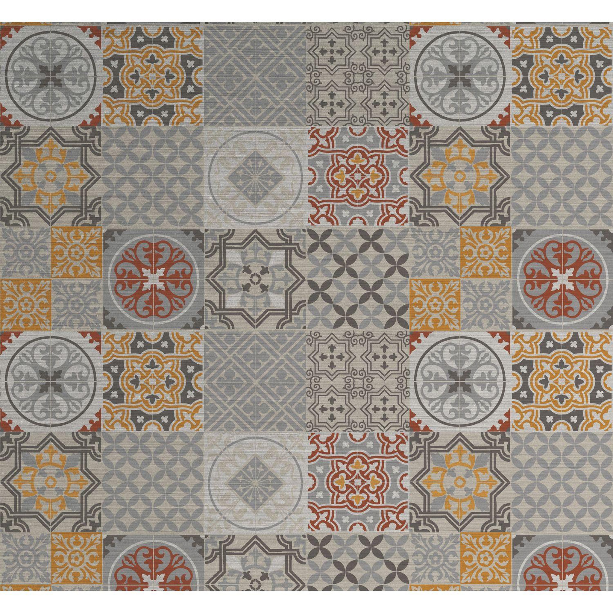 HABITABLE Crédence adhésive en aluminium carreaux - l. 70 x l. 40 cm - gris