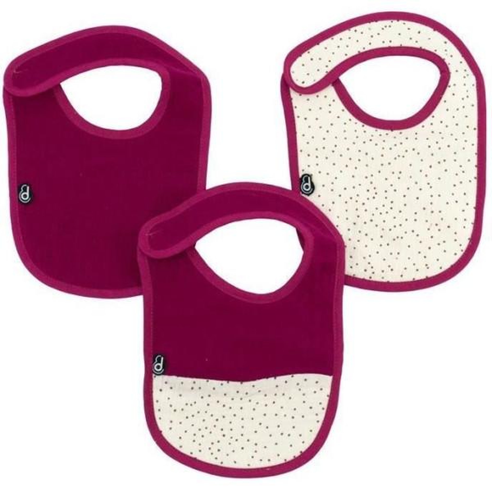 DOMIVA Lot x3 bavoirs - domiva - 6-12 mois - gaze de coton - grenadine