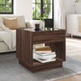 Voir la diapositive 4 : VIDAXL Table basse avec LED infini chene marron 50x50x50 cm