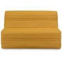 Voir la diapositive 1 : MARKET24 Banquette BZ Joe - Tissu jaune ocre - 3 places - L 143 x P 97 cm - Couchage 140 x 190 cm