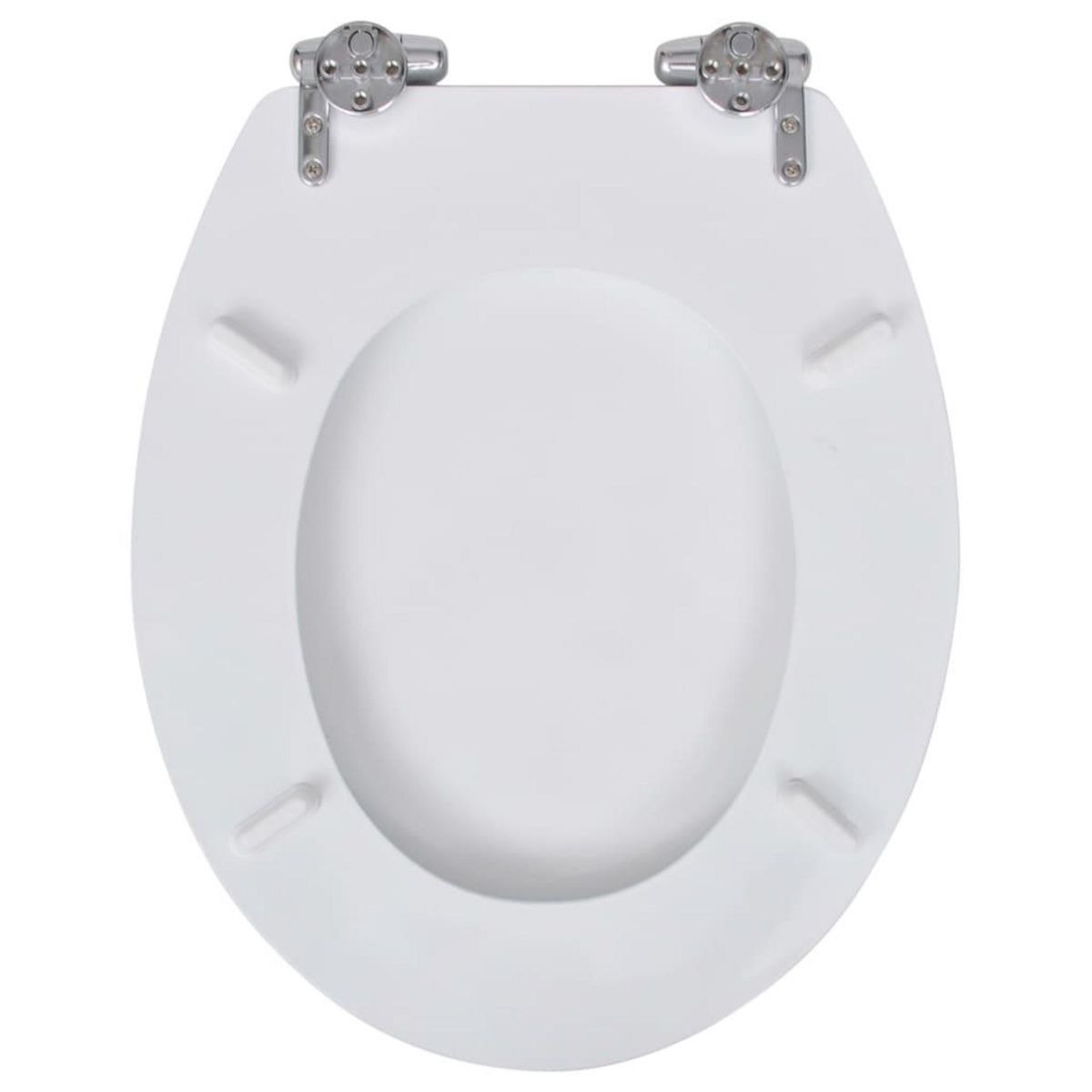 VIDAXL Siege de toilette et couvercle a fermeture douce 2pcs MDF Blanc
