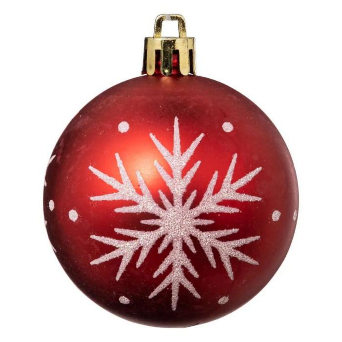 ATMOSPHERA Lot de 25 Boules de Noël  Maison des Couleurs  6cm Rouge & Blanc