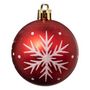 Voir la diapositive 2 : ATMOSPHERA Lot de 25 Boules de Noël  Maison des Couleurs  6cm Rouge & Blanc