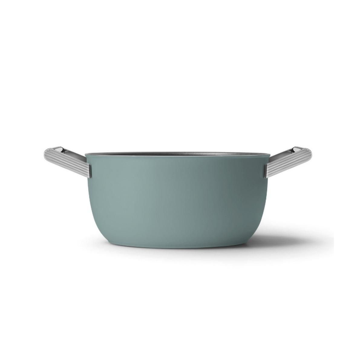 SMEG Faitout vert émeraude mat 24cm + couvercle - CSF2412EGM