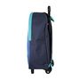 Voir la diapositive 3 : Bagtrotter Bagtrotter - Vaiana - Disney - Sac à Dos Scolaire à Roulettes  - Bleu Foncé - 1 Compartiment Zippé - Bretelles Matelassées - 25x12x32cm - Matière Polyester - Sac à Dos Scolaire Maternelle