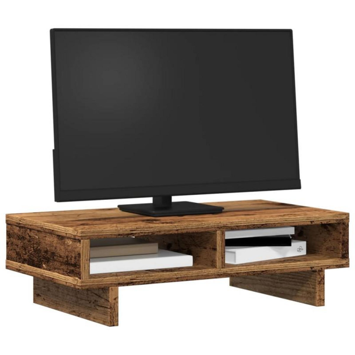 VIDAXL Support de moniteur vieux bois 50x27x15 cm bois d ingénierie