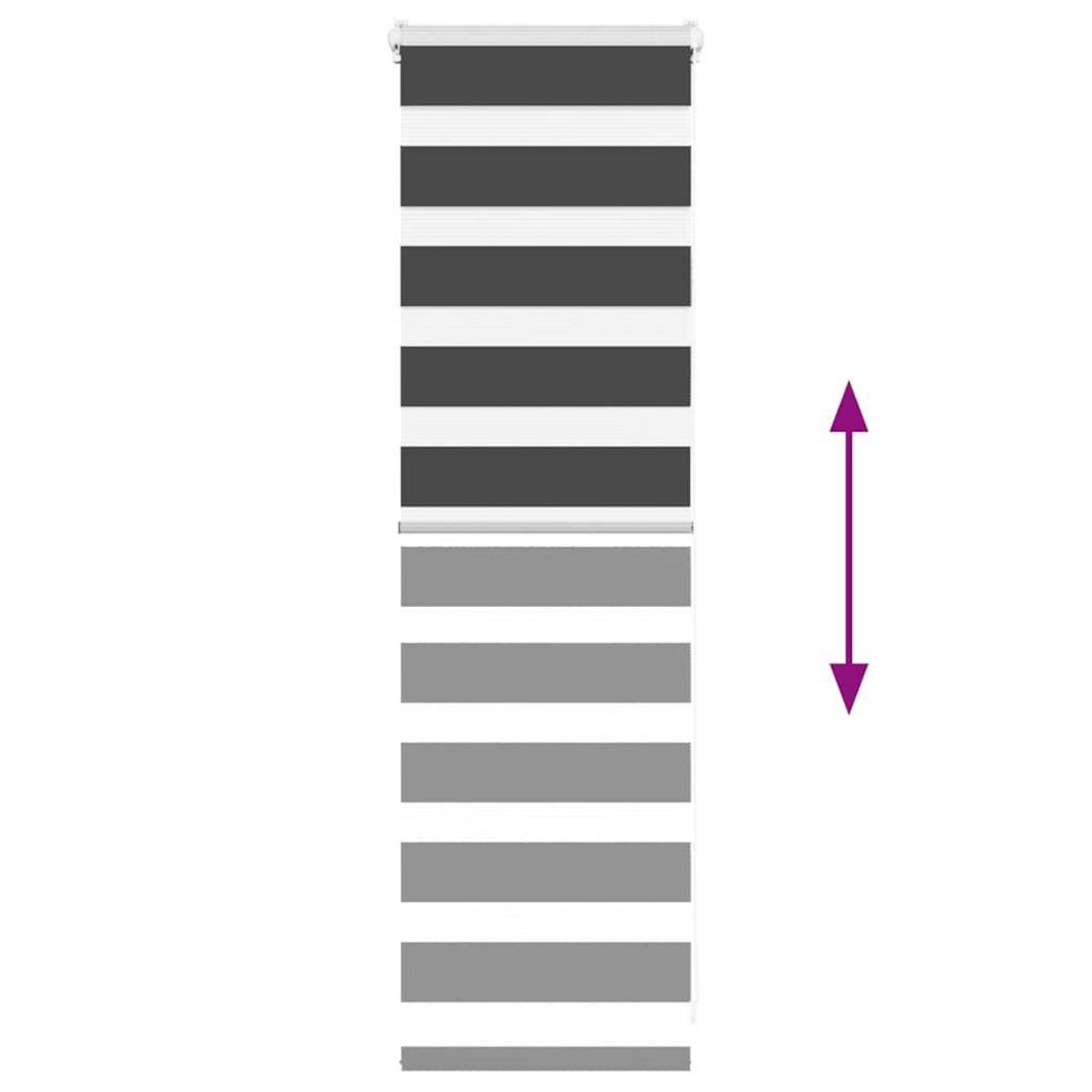 VIDAXL Store zebre noir 45x100 cm largeur du tissu 40,9 cm polyester