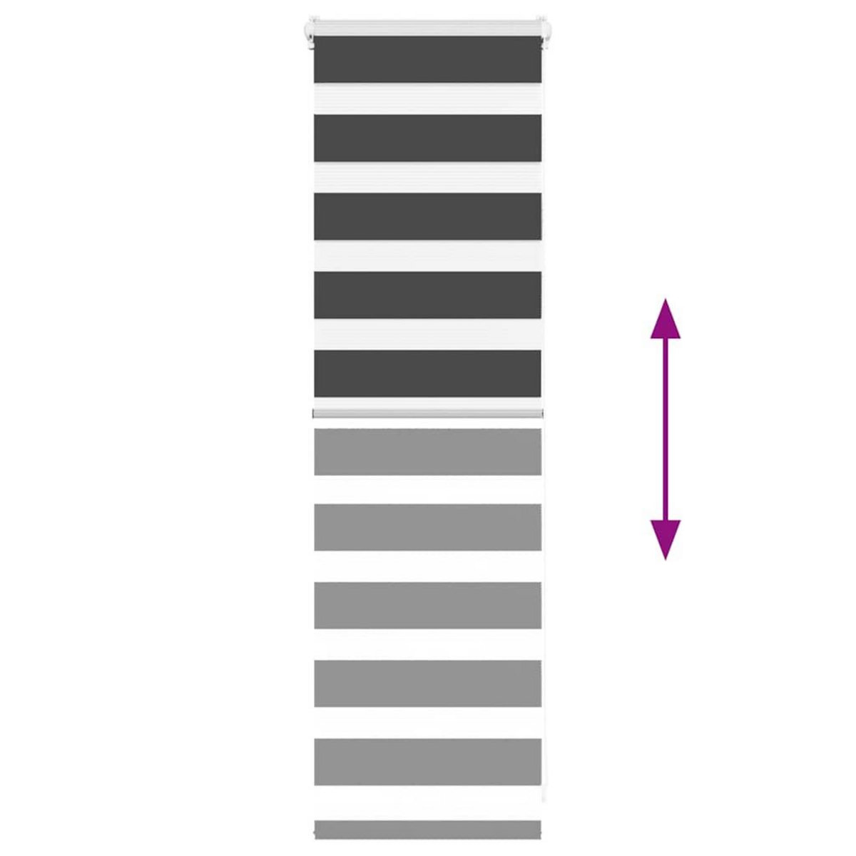 VIDAXL Store zebre noir 45x100 cm largeur du tissu 40,9 cm polyester