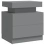 Voir la diapositive 2 : VIDAXL Table de chevet Gris 45x35x52 cm Bois d ingénierie
