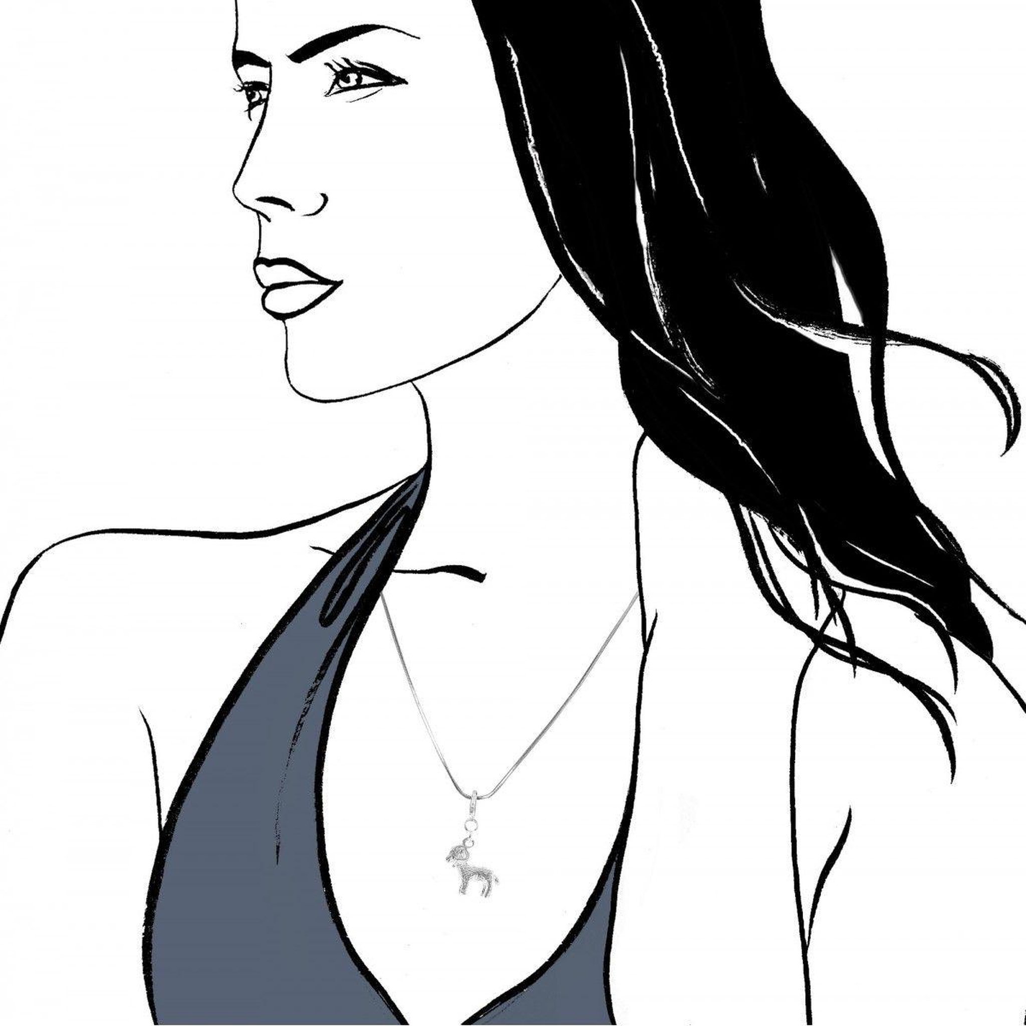 Voir la diapositive 3 : SC CRYSTAL Collier belier signe du zodiaque SC Crystal