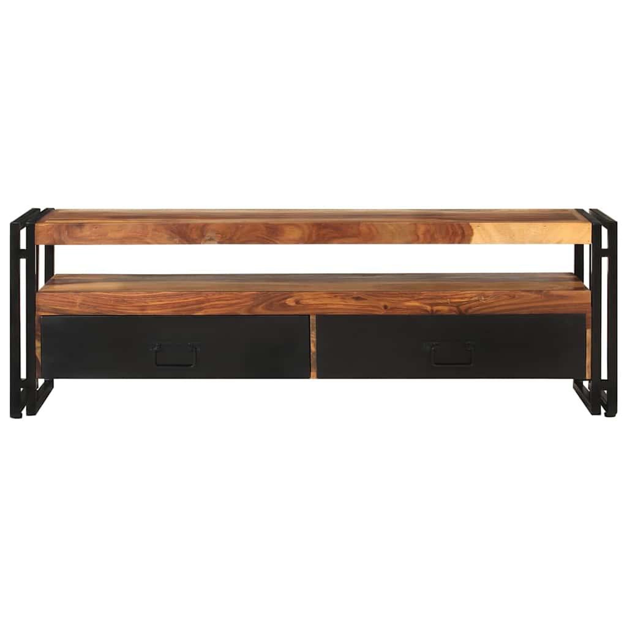 Voir la diapositive 2 : VIDAXL Meuble tv 120x30x40 cm bois de sesham solide