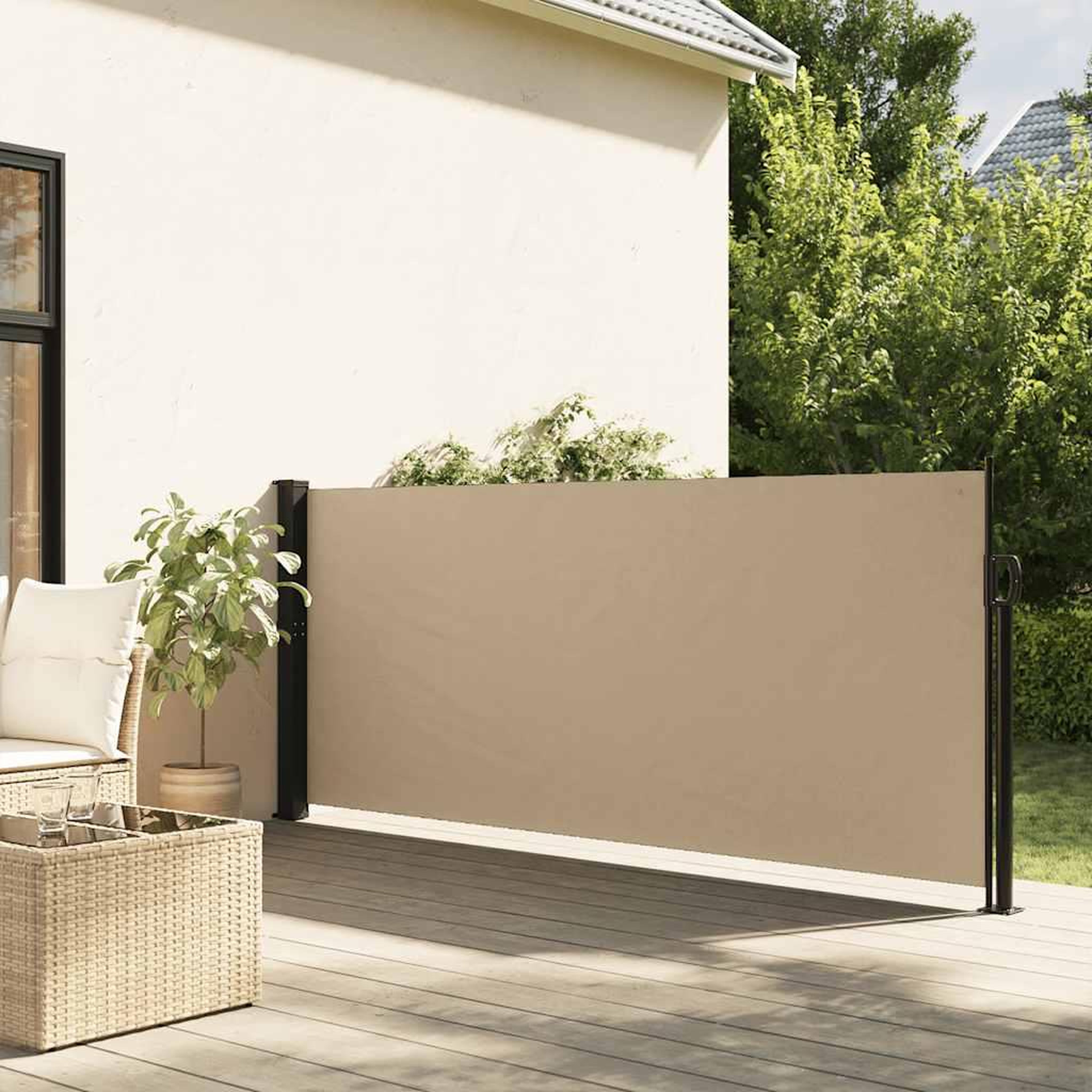 VIDAXL Auvent lateral retractable beige 140x500 cm