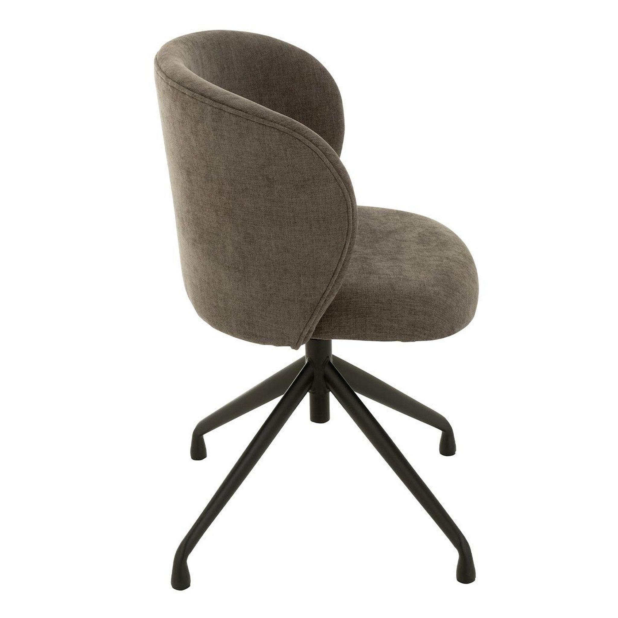 Voir la diapositive 3 : J-LINE Chaise pivotante design  gena  78-83cm gris foncé