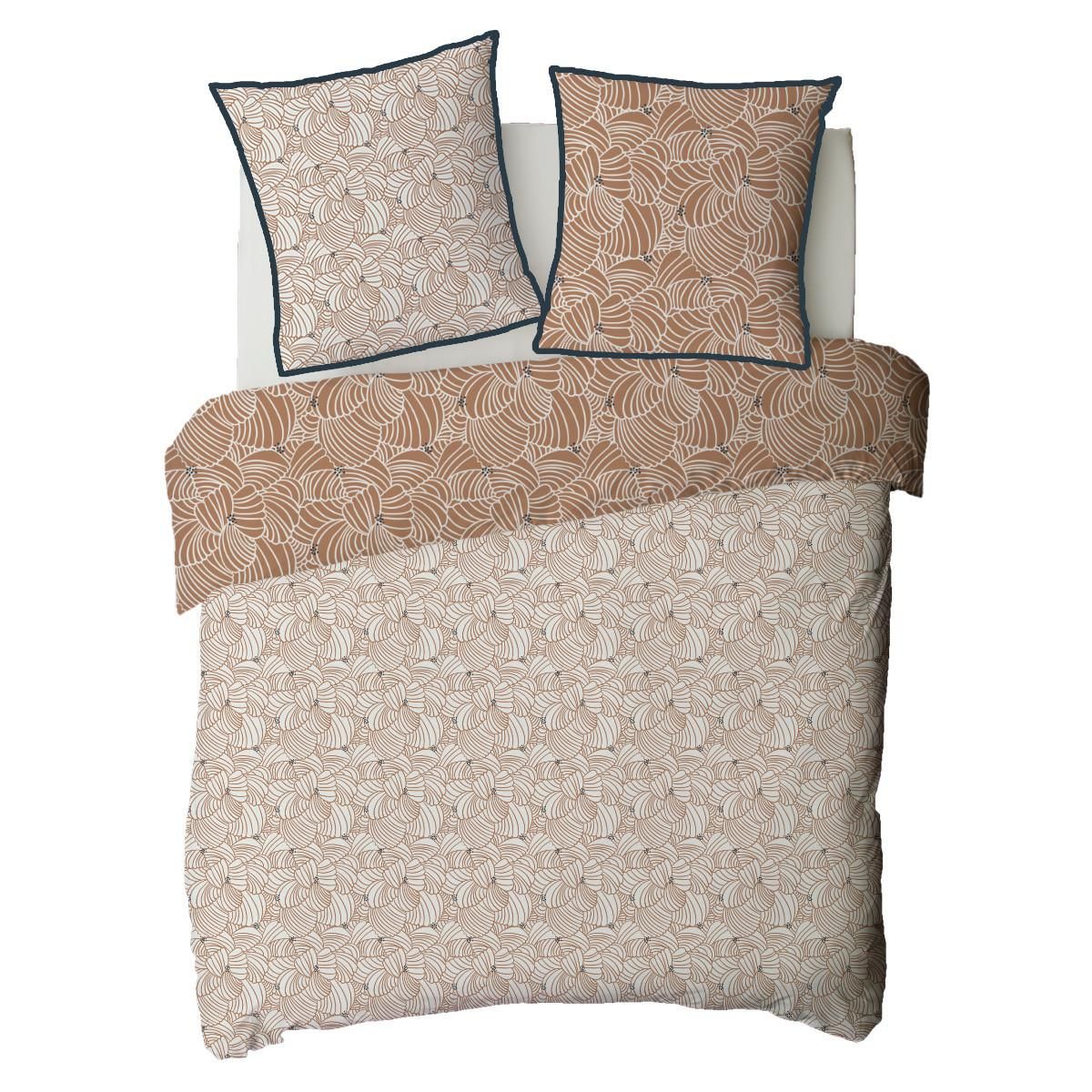 FUTURE HOME Parure de lit 2 personnes graphique floral en coton