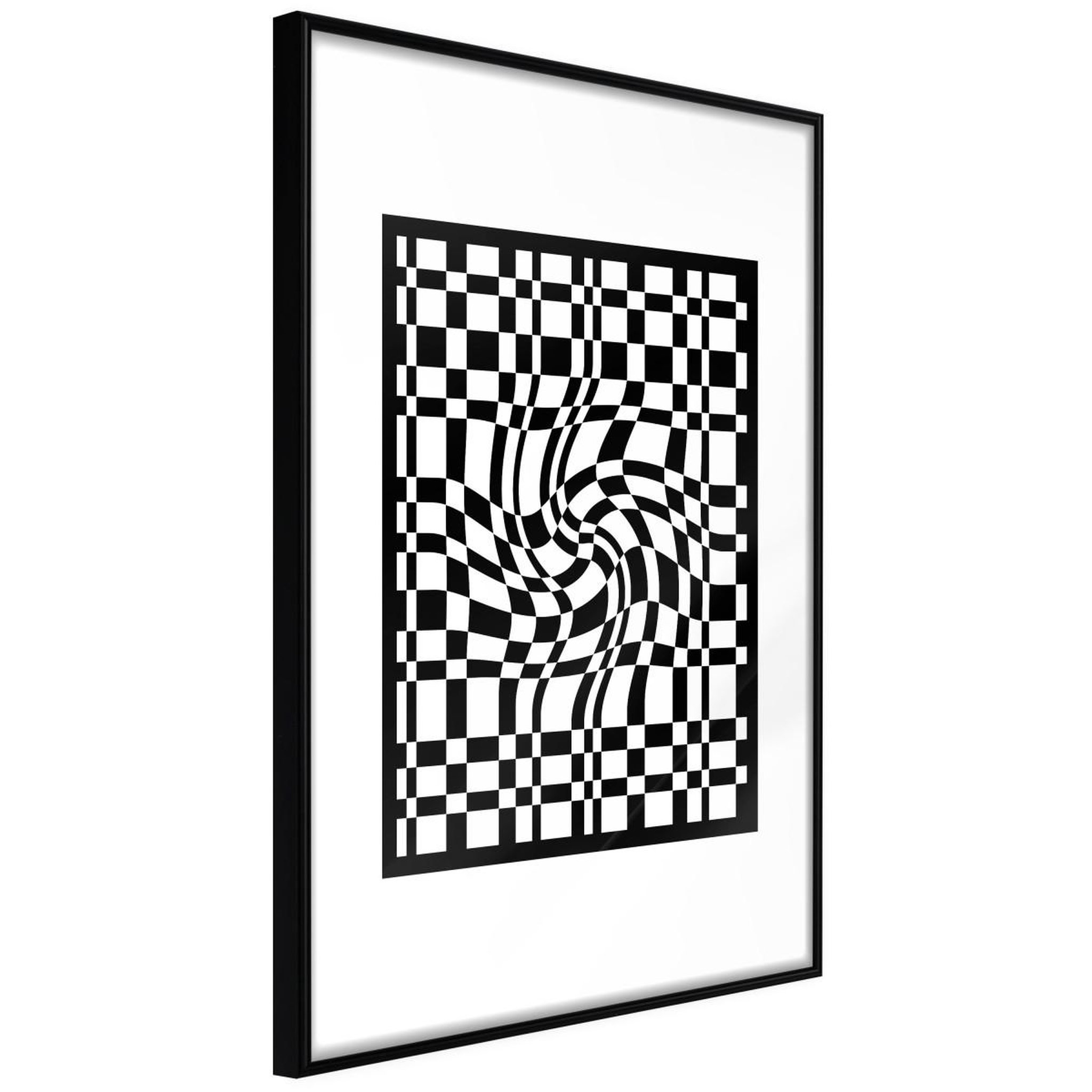 Paris Prix Affiche murale encadrée  op art. Coloris disponibles : Noir, Jaune