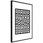 Paris Prix Affiche Murale Encadrée  Op Art. Coloris disponibles : Jaune, Noir