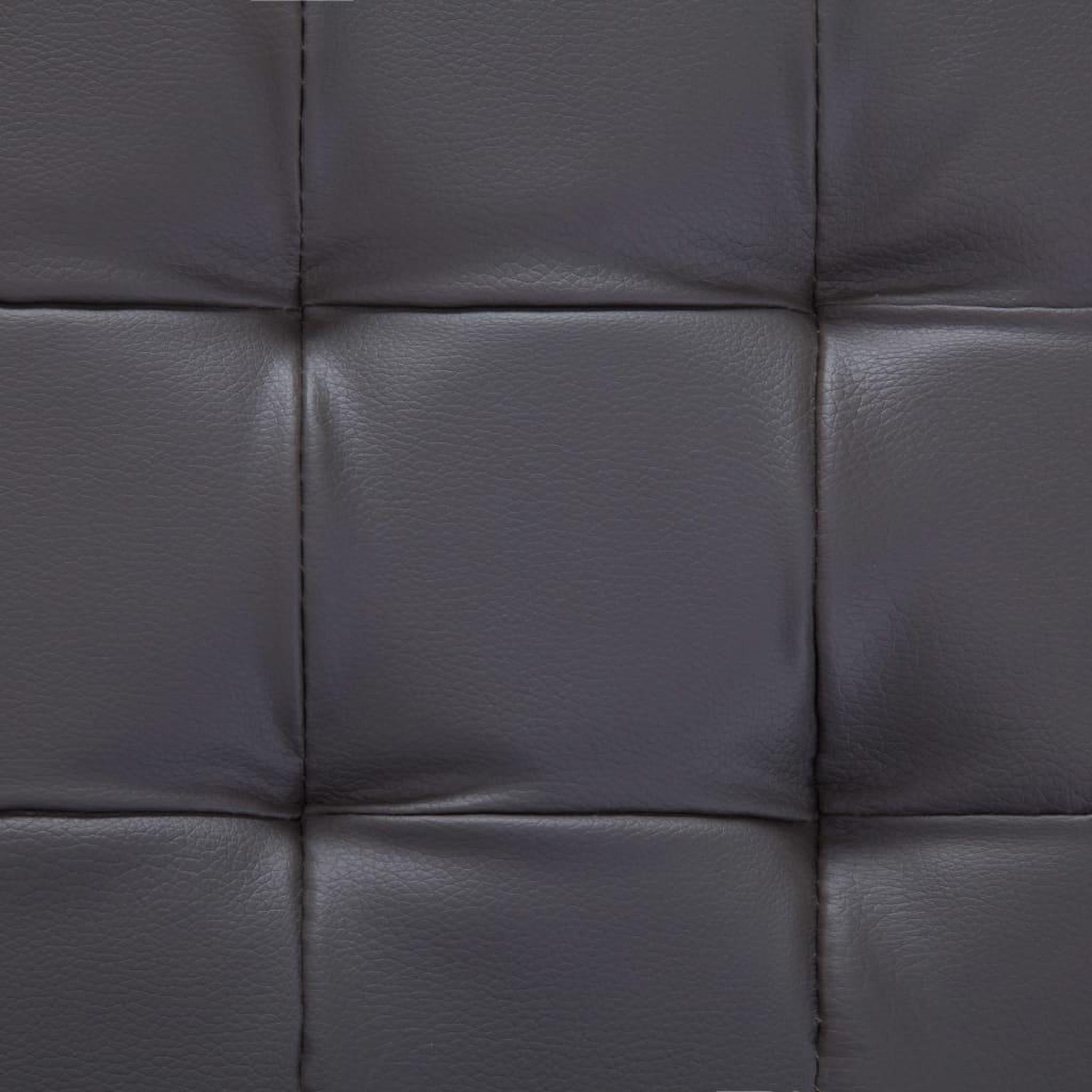 Voir la diapositive 5 : VIDAXL Pouf de rangement 87,5 cm Gris Similicuir