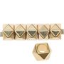 Voir la diapositive 2 : RICO DESIGN Itoshii pack de 10 perles ponii polygone dore