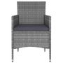 Voir la diapositive 4 : VIDAXL Salon de jardin 5 pcs Resine tressee Gris