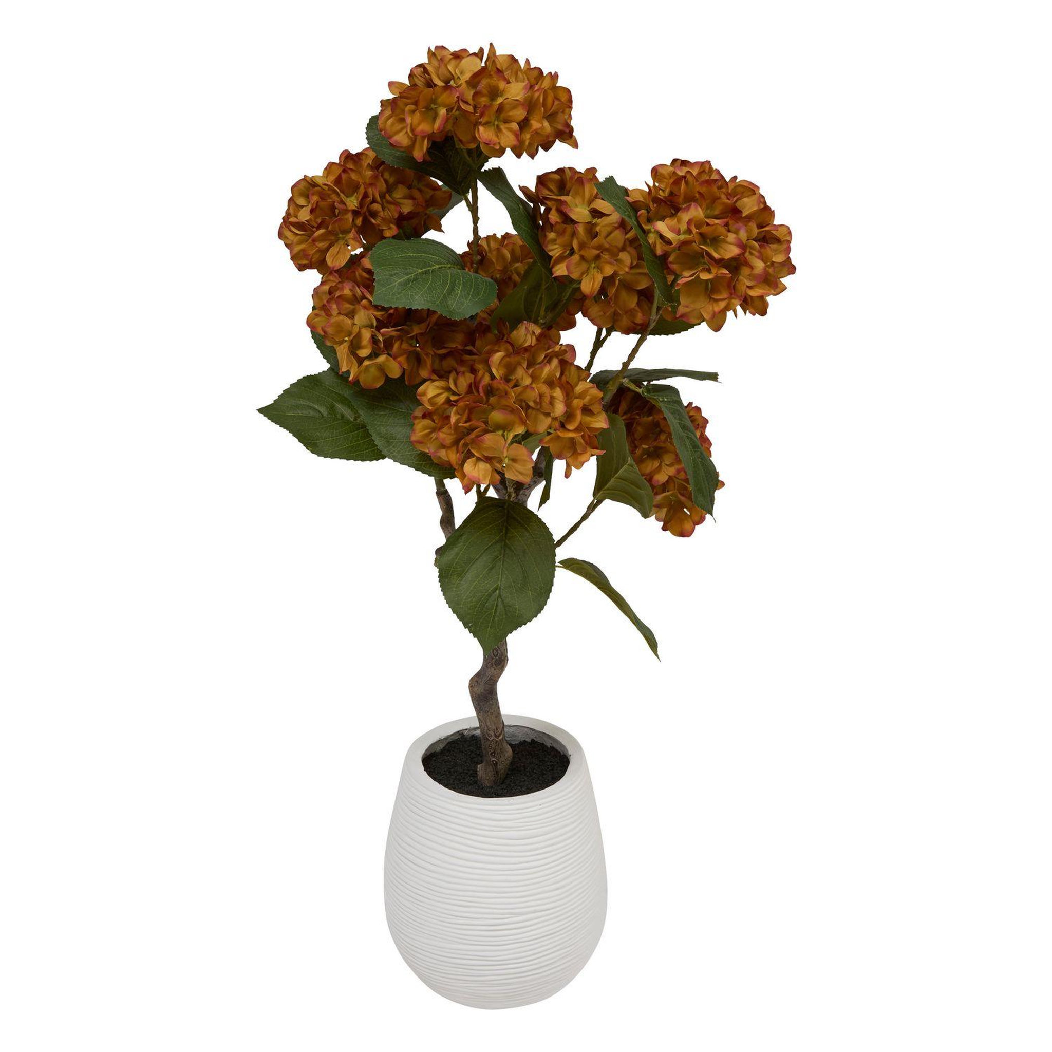 ATMOSPHERA Fleurs d'hortensia artificielles mika - orange