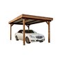 Carport en bois massif traité, couverture acier galvanisé 17.5m2